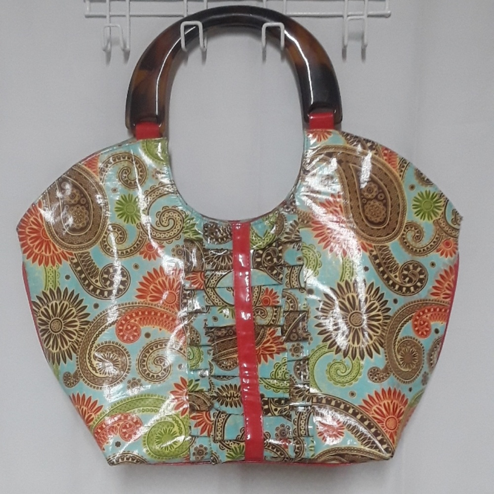 Hard to find!!! Mud Pie Bue Paisley Tote Bag🌺